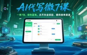 AI代写微课，一单7张，绿色蓝海，永不失业项目，提供接单渠道！-淘金日记