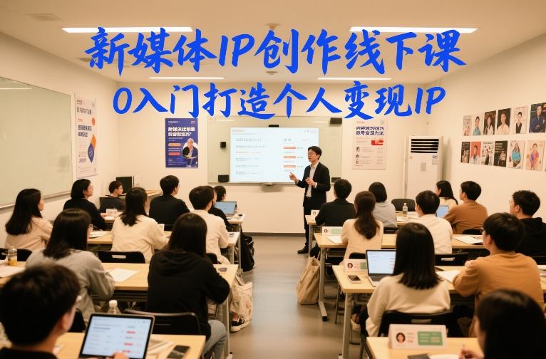 新媒体IP创作线下课，0入门打造个人变现IP-淘金日记