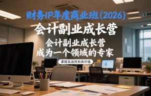 财务IP年度商业班(2026)，会计副业成长营，成为一个领域的专家-淘金日记