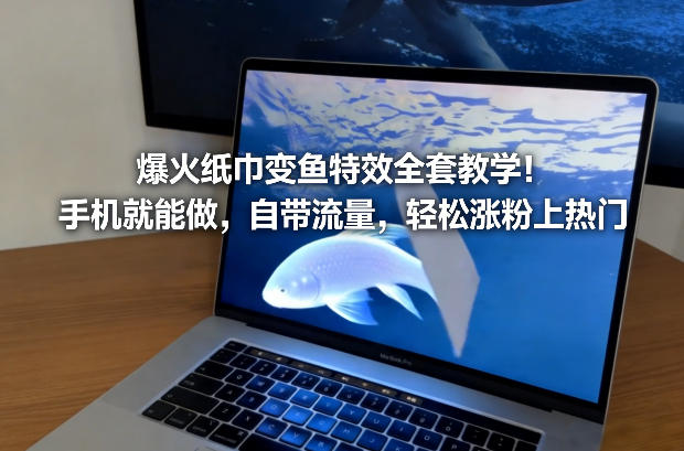 爆火纸巾变鱼特效全套教学!手机就能做,自带流量,轻松涨粉上热门-淘金日记
