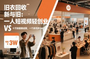 旧衣回收“新”与“旧”:一人短视频轻创业,VS十万加盟重运营,一个多月挣3W【揭秘】-淘金日记