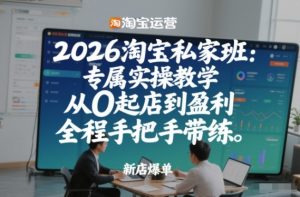 2026淘宝私家班:专属实操教学,从0起店到盈利,全程手把手带练-淘金日记