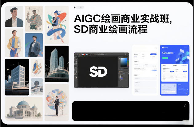 AIGC绘画商业实战班,SD商业绘画流程-淘金日记