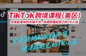 TikTok跨境课程(美区),全是能落地的实操干货,快速搭建起自己的TK小店-淘金日记