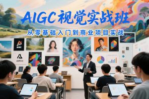 AIGC视觉实战班,从零基础入门到商业项目实战-淘金日记