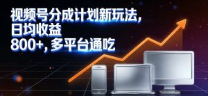视频号分成计划新玩法,日均收益8张,多平台通吃-淘金日记