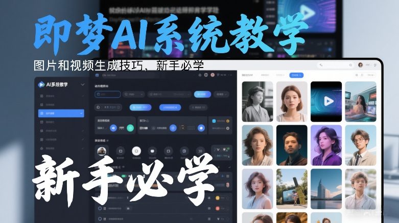 即梦AI系统教学，图片和视频生成技巧，新手必学-淘金日记
