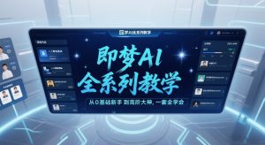 即梦AI全系列教学,从0基础新手到高阶大神,一套全学会-淘金日记