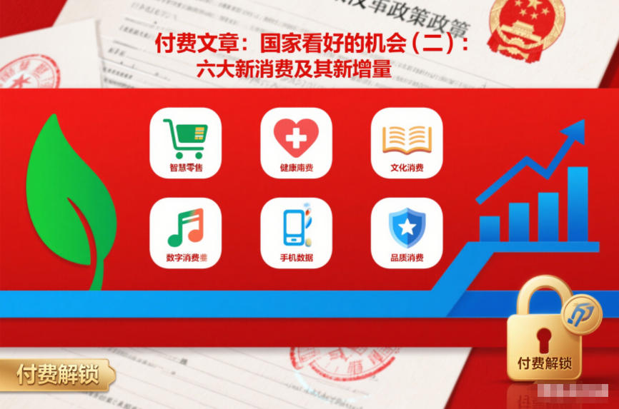 付费文章:国家看好的机会(二):六大新消费及其新增量-淘金日记