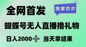 2026最新蝴蝶号无人直播掘金，独家技术，全网首发小白做了一个月收益3W，长期稳定可做【揭秘】-淘金日记