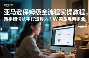 亚马逊保姆级全流程实操教程,新手如何从零打造月入1W美金电商事业-淘金日记