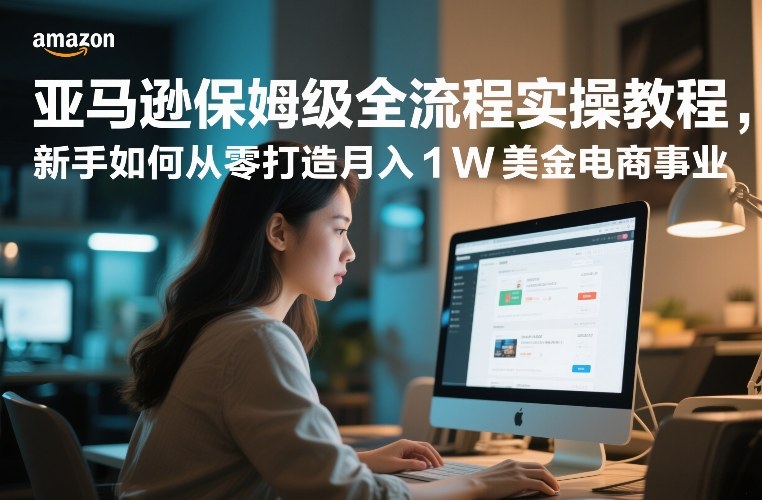亚马逊保姆级全流程实操教程,新手如何从零打造月入1W美金电商事业-淘金日记