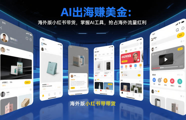 AI出海賺美金:海外版小红书带货,掌握AI工具,抢占海外流量红利(更新2026)-淘金日记