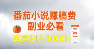全网独家,番茄小说賺稿费邪修玩法,操作超级简单,单日收益1k+【揭秘】-淘金日记