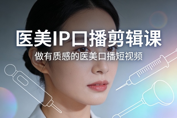 医美IP口播剪辑课,做有质感的医美口播短视频-淘金日记