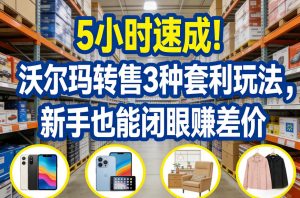 5小时速成!沃尔玛转售3种套利玩法,新手也能闭眼賺差价-淘金日记