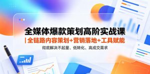 全媒体爆款策划高阶实战课|全链路内容策划+营销落地+工具赋能,彻底解决不起量、低转化、低成交难题-淘金日记