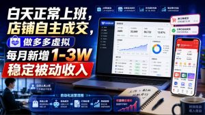 白天正常上班,店铺自主成交,做多多虚拟每月新增1-3W稳定被动收入【揭秘】-淘金日记