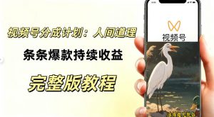 视频号新玩法之AI动漫画风励志视频,不用会画画、不用拍摄,持续化收益,详细拆解-淘金日记