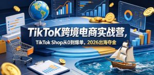 TikToK跨境电商实战营,TikTok Shop从0到爆单,2026出海夺金-淘金日记