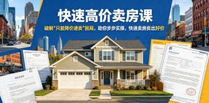 快速高价卖房课,破解“只能降价速卖”困局,助你步步实操,快速卖房卖出好价(更新2026)-淘金日记