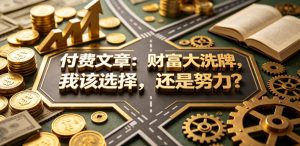 付费文章:财富大洗牌,我该选择,还是努力?-淘金日记