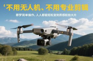 不用无人机、不用专业剪辑,即梦简单操作,人人都能轻松复刻质感航拍大片-淘金日记