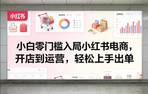 小白零门槛入局小红书电商,开店到运营,轻松上手出单-淘金日记