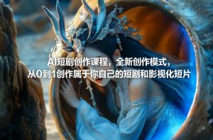 AI短剧创作课程，全新创作模式，从0到1创作属于你自己的短剧和影视化短片-淘金日记