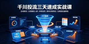 千川投流三天速成实战课|全域推流、云图精准人群、种草加热、素材诊断筛选全维度起量教程-淘金日记