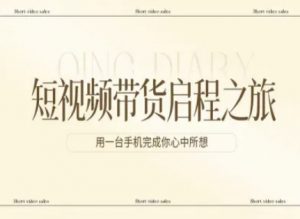 短视频带货启程之旅,用一台手机完成你心中所想-淘金日记