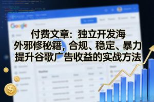 付费文章：独立开发海外邪修秘籍，合规、稳定、暴力提升谷歌广告收益的实战方法-淘金日记