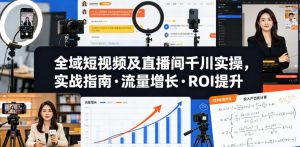 全域短视频及直播间千川实操,实战指南·流量增长·ROI提升-淘金日记