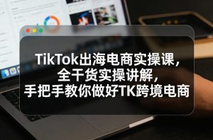 TikTok出海电商实操课,全干货实操讲解,手把手教你做好TK跨境电商-淘金日记