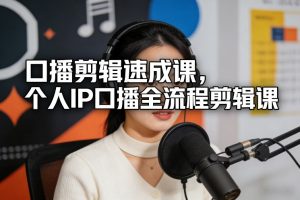 口播剪辑速成课，个人IP口播全流程剪辑课-淘金日记