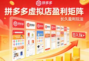 实测可落地!拼多多虚拟店长久盈利玩法,矩阵放大收益,日入1k+不难【揭秘】-淘金日记