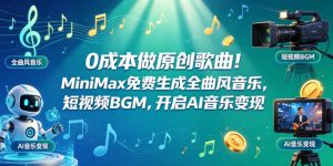 0成本做原创歌曲!MiniMax免费生成全曲风音乐,短视频BGM,开启AI音乐变现-淘金日记
