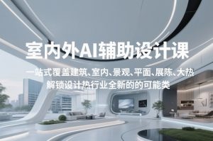 室内外AI设计课,一站式覆盖建筑、室内、景观、平面、展陈五大热门品类,解锁设计行业的全新可能-淘金日记