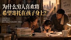 某社群精品文章:为什么穷人喜欢将希望寄托在孩子身上?-淘金日记