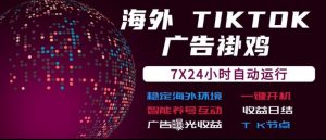 海外TikTok挂G流量变现,7X24自动运行,广告曝光收益,收益日结【揭秘】-淘金日记