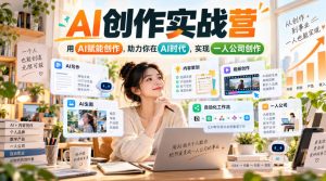 AI创作实战营,用AI赋能创作,助力你在AI时代,实现一人公司创作-淘金日记