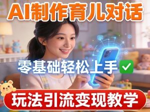 AI制作育儿对话,零基础轻松上手,玩法引流变现教学-淘金日记