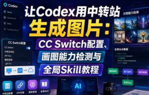 让Codex用中转站生成图片：CC Switch配置、画图能力检测与全局Skill教程-淘金日记