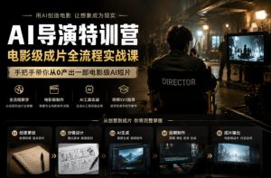 AI导演特训营,电影级成片全流程实战课,手把手带你从0产出一部电影级AI短片-淘金日记