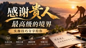 某公众号付费文章:感谢贵人最高级的境界,实操技巧分享给你-淘金日记