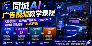 同城AI广告视频教学课程,从基础理论、分行业广告脚本、AI成片制作到同城引流闭环一站式讲透-淘金日记