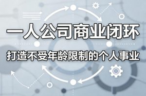 一人公司商业闭环,打造一份不受年龄限制的个人事业-淘金日记