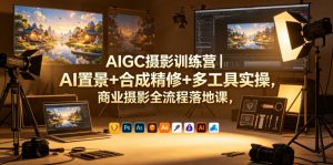 AIGC摄影训练营｜AI置景+合成精修+多工具实操，商业摄影全流程落地课-淘金日记