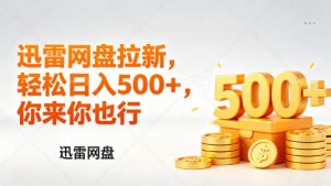 迅雷网盘锐评拉新，轻松日入几张，小白副业首选-淘金日记