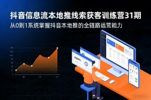 抖音信息流本地推线索获客训练营31期,从0到1系统掌握抖音本地推的全链路运营能力(更新0421)-淘金日记